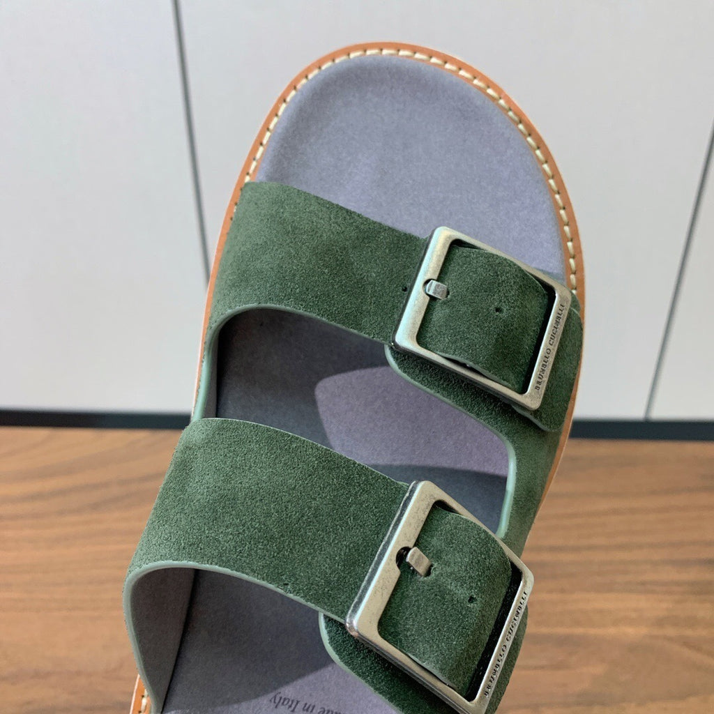 BRUNELLO DOUBLE BUCKLE SANDAL