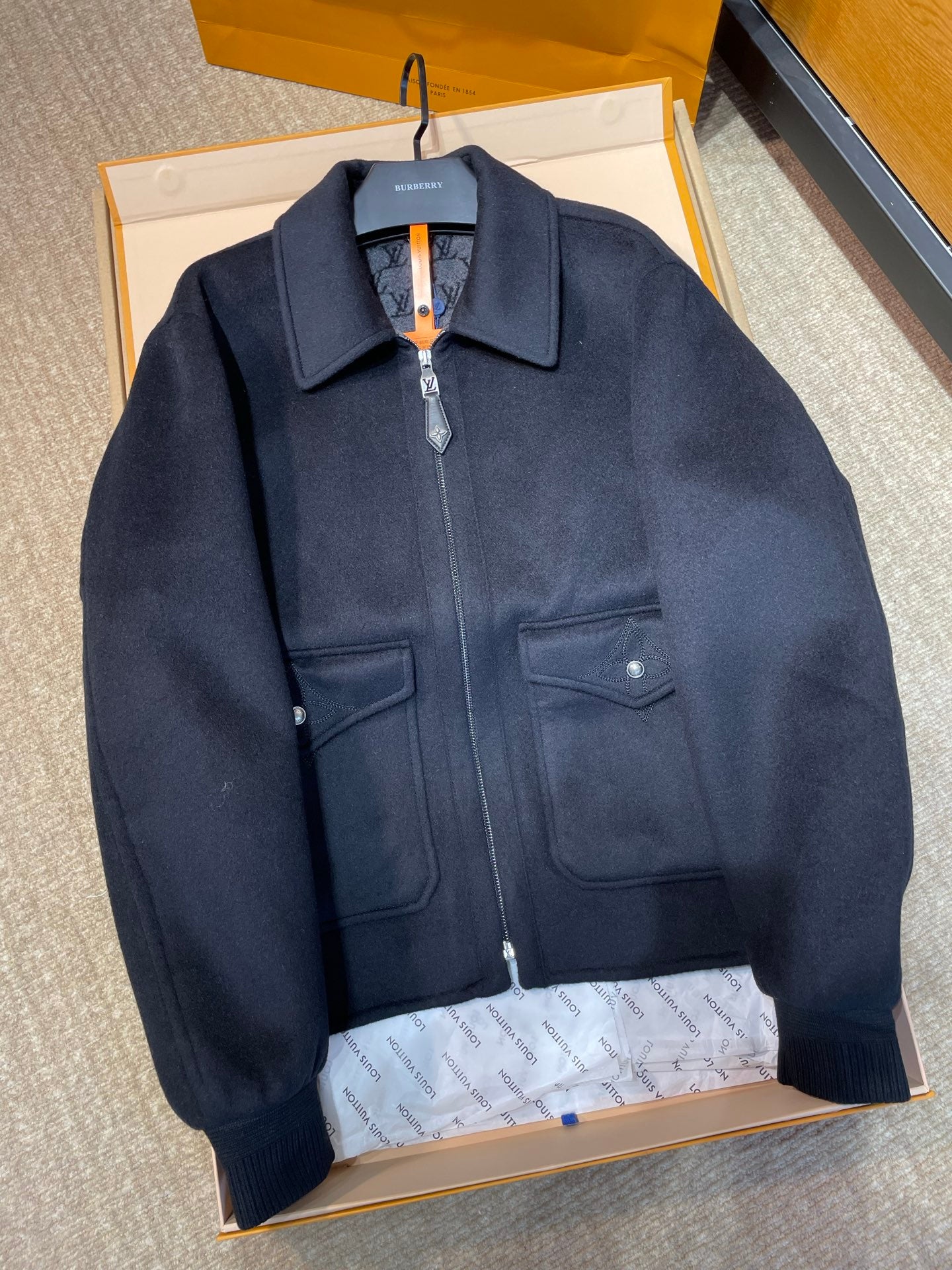 LOUIS V WOOL SILK BLOUSON