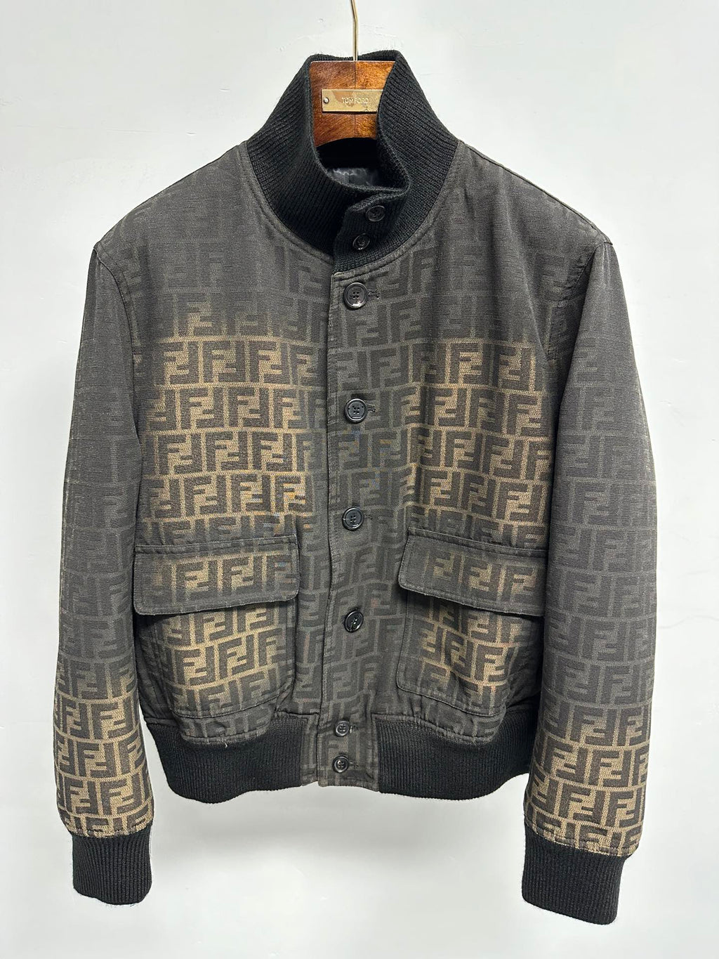 FENDI MONOGRAM WOVEN BOMBER