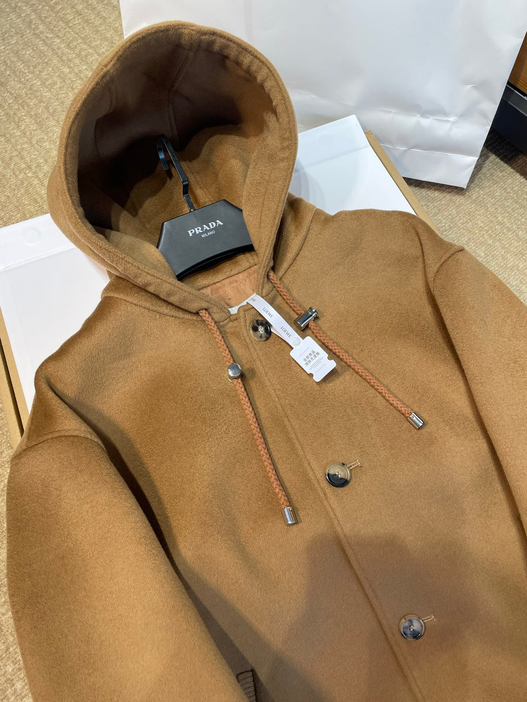 LOEWE HOODED WOOL BLOUSON