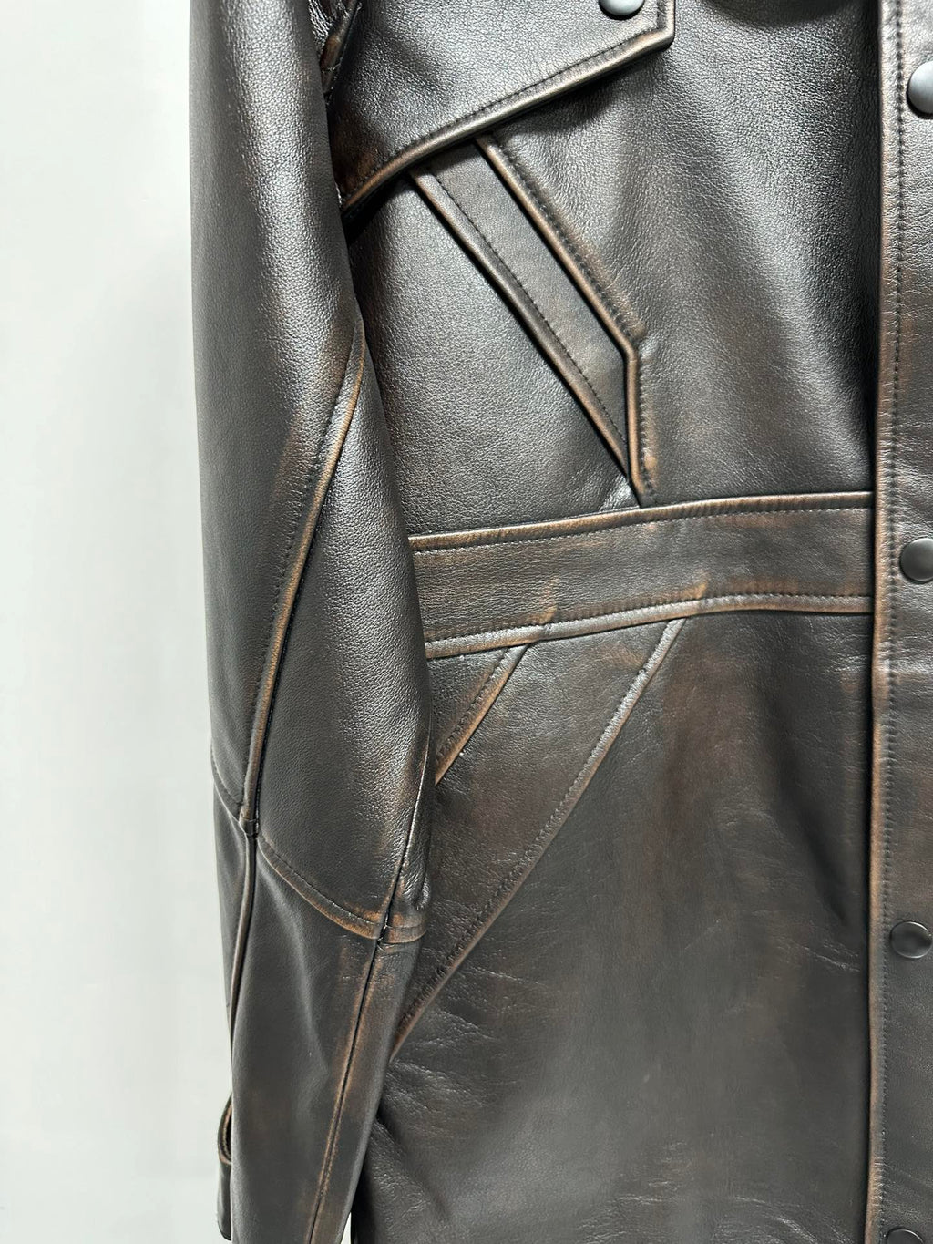 PRADA LEATHER CABAN JACKET