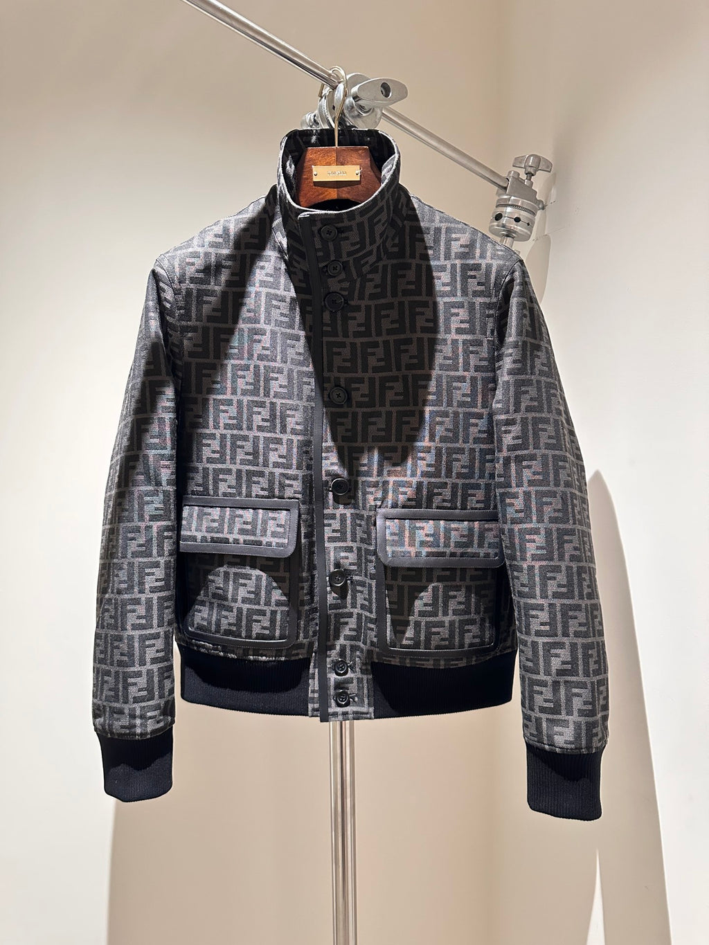 FENDI WOVEN FABRIC FF JACKET