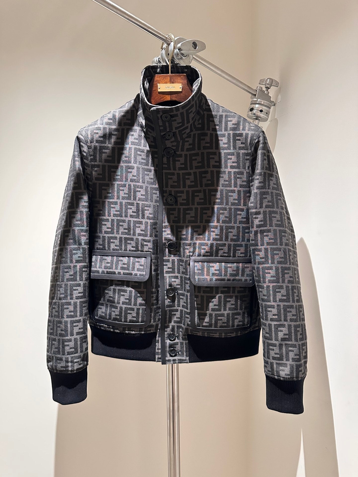 FENDI WOVEN FABRIC FF JACKET