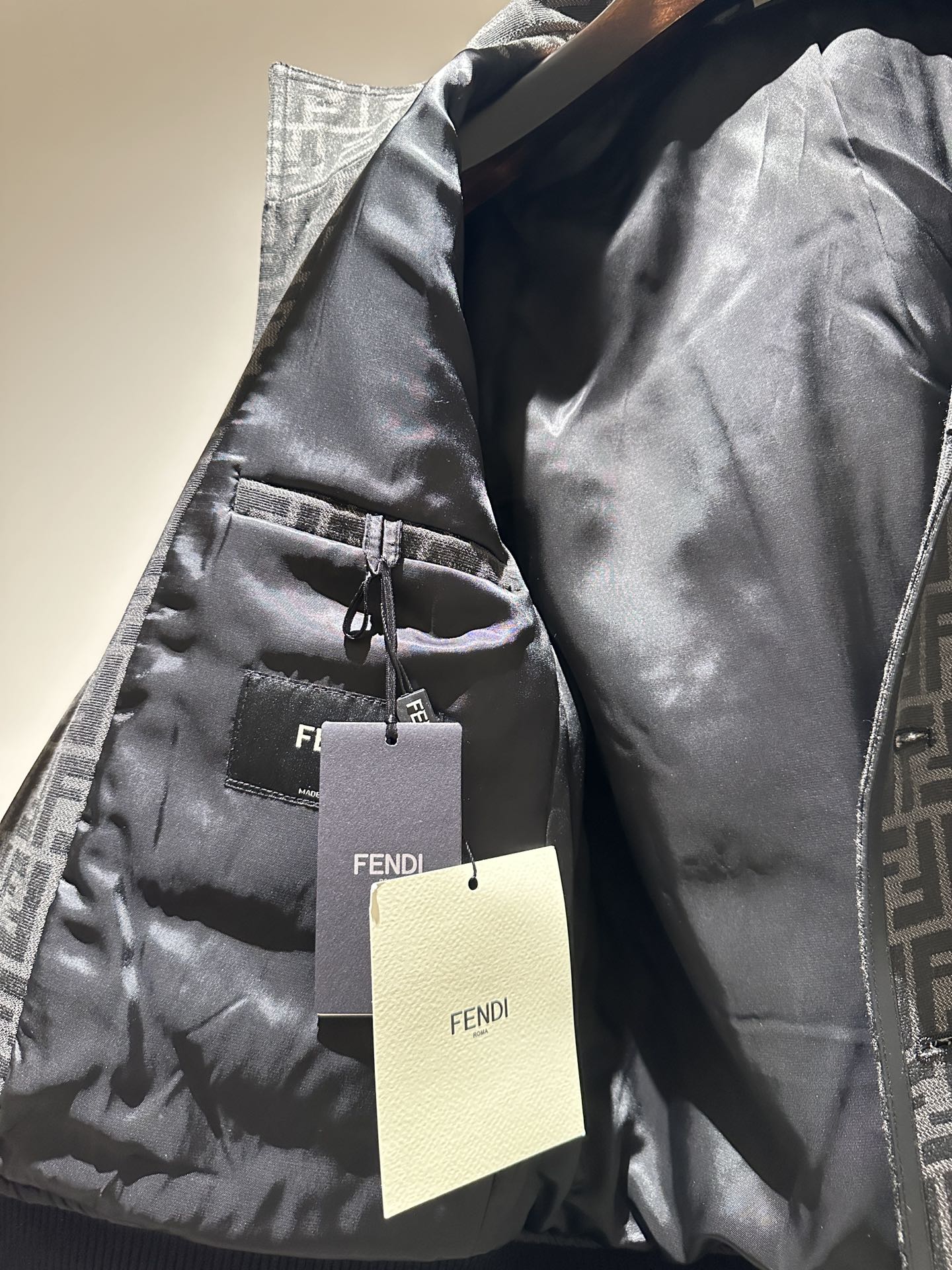 FENDI WOVEN FABRIC FF JACKET