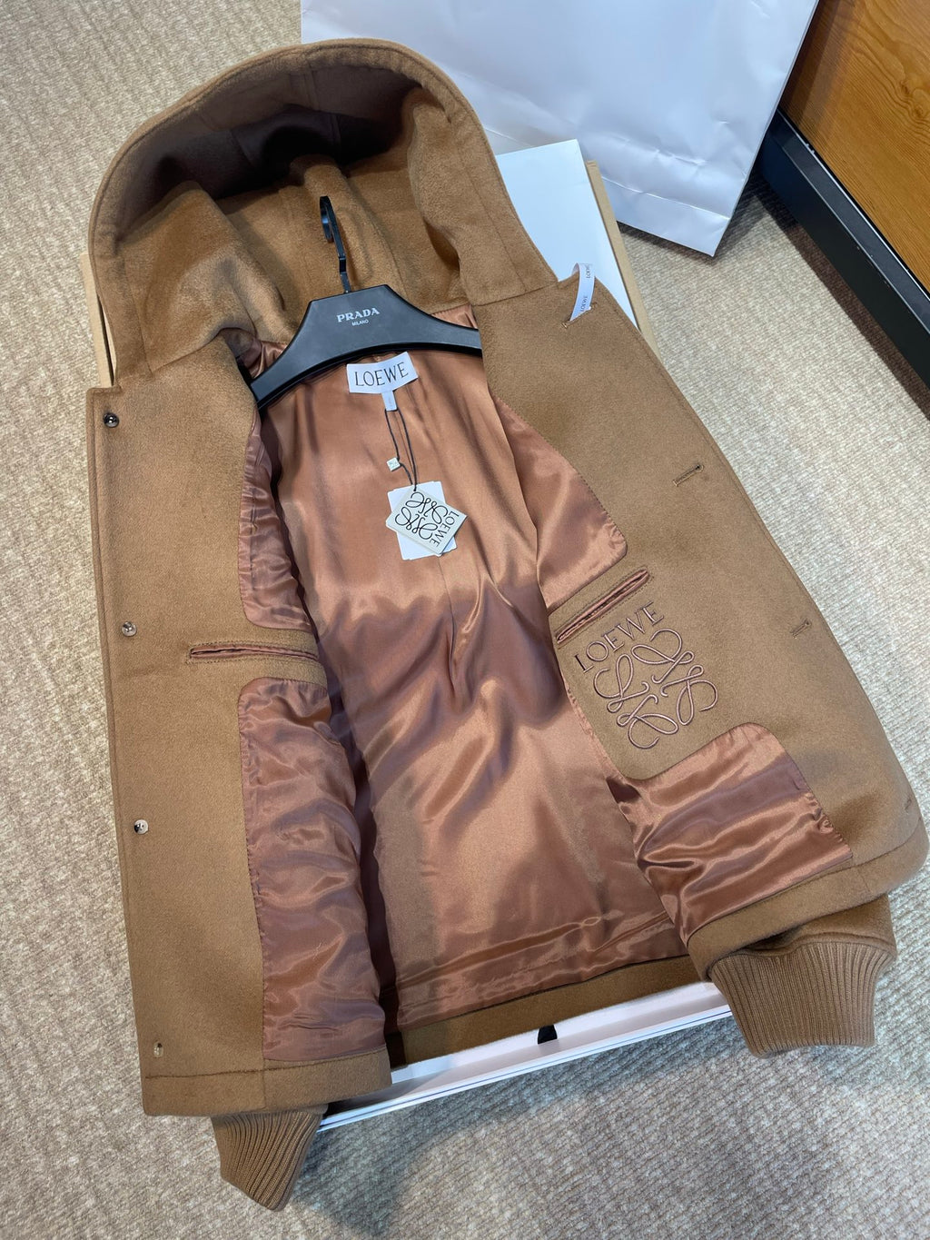 LOEWE HOODED WOOL BLOUSON