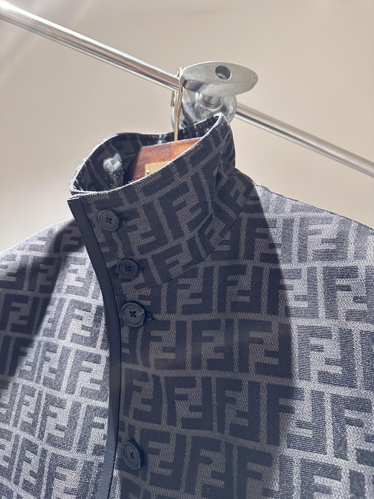 FENDI WOVEN FABRIC FF JACKET
