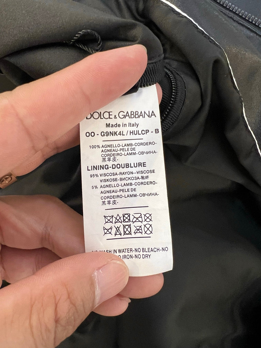 DOLCE & GABBANA LAMB LEATHER JACKET