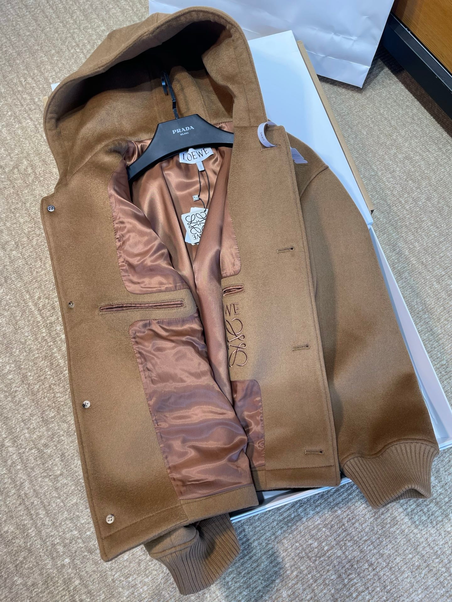 LOEWE HOODED WOOL BLOUSON