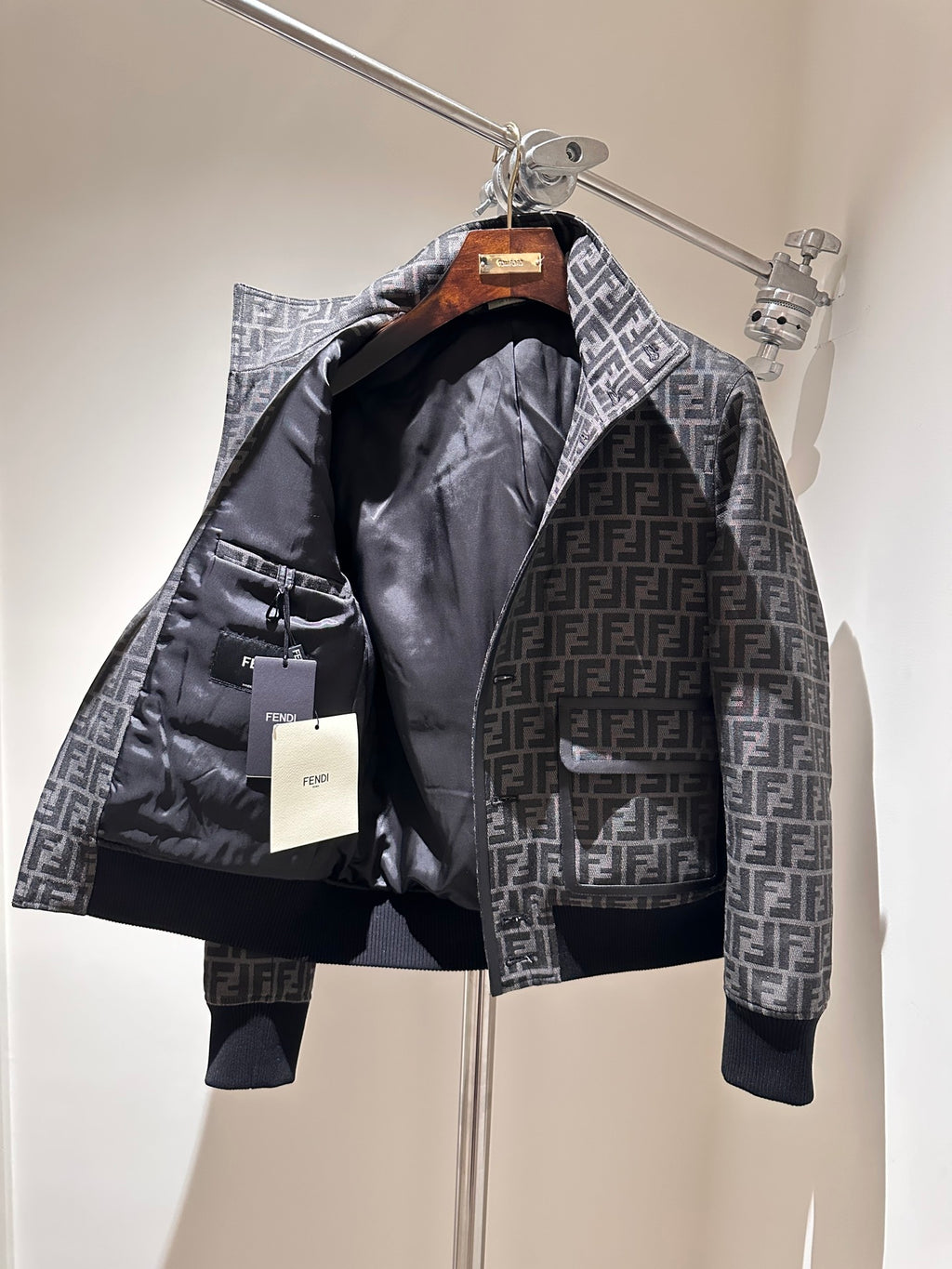 FENDI WOVEN FABRIC FF JACKET