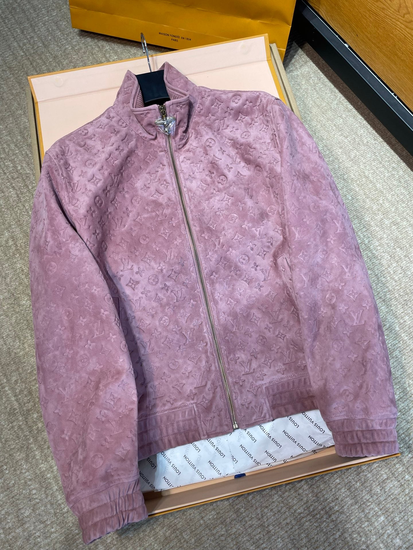 LOUIS V MONOGRAM SUEDE JACKET