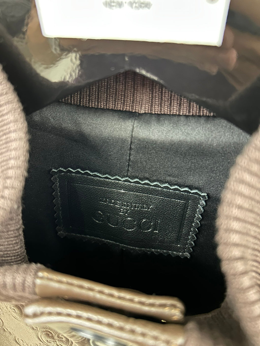 GUCCI GG EMBOSSED LEATHER JACKET