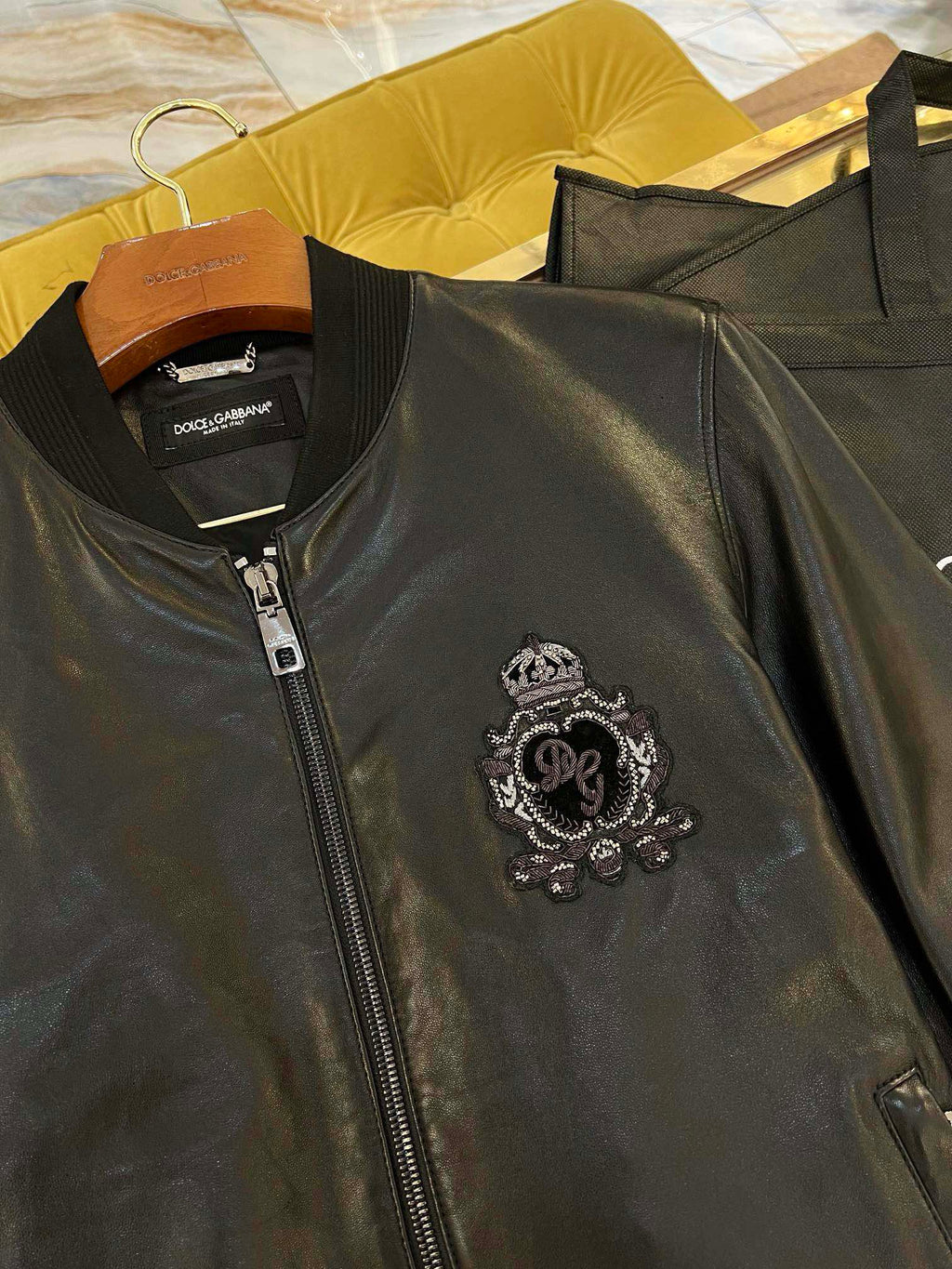 DOLCE & GABBANA LAMB LEATHER JACKET
