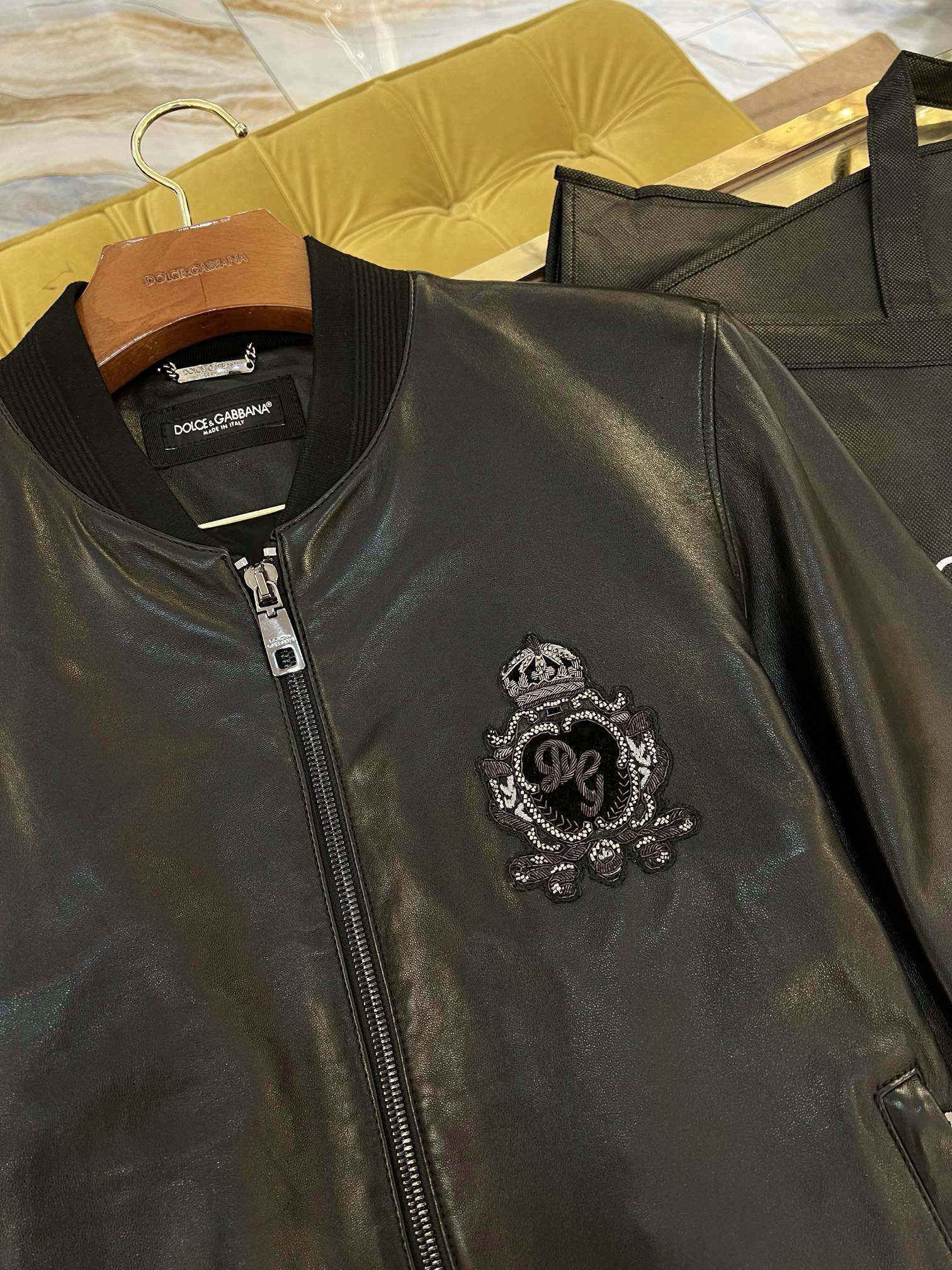 DOLCE & GABBANA LAMB LEATHER JACKET
