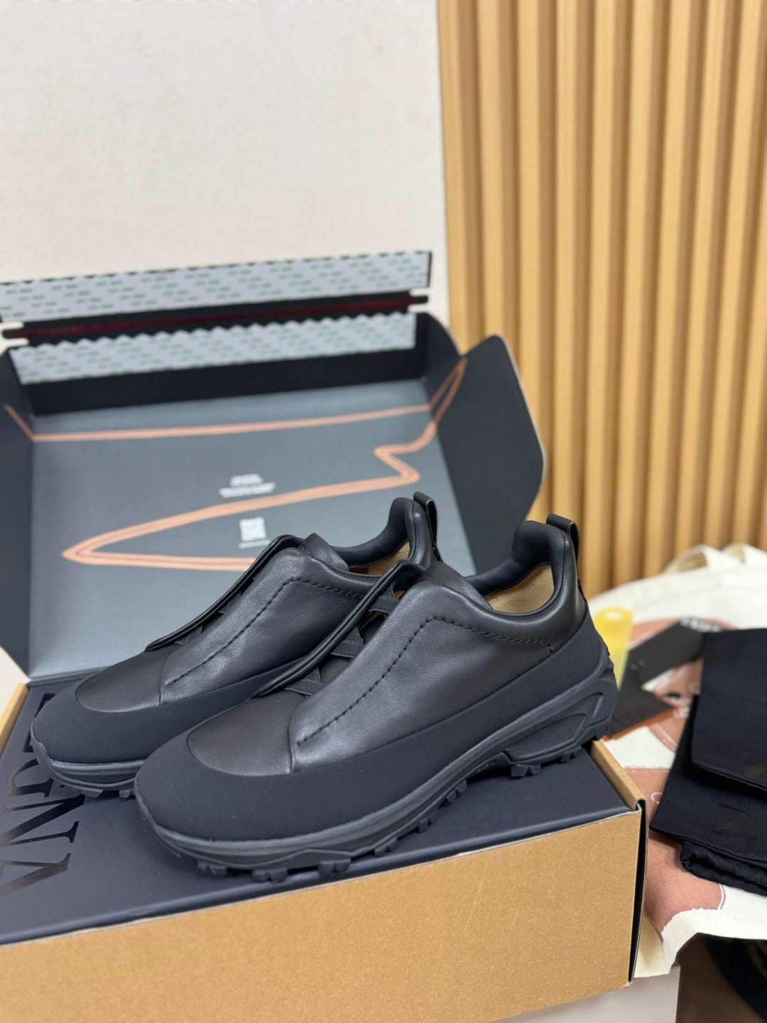 ZEGNA CALF TRIPLE STITCH MONTE