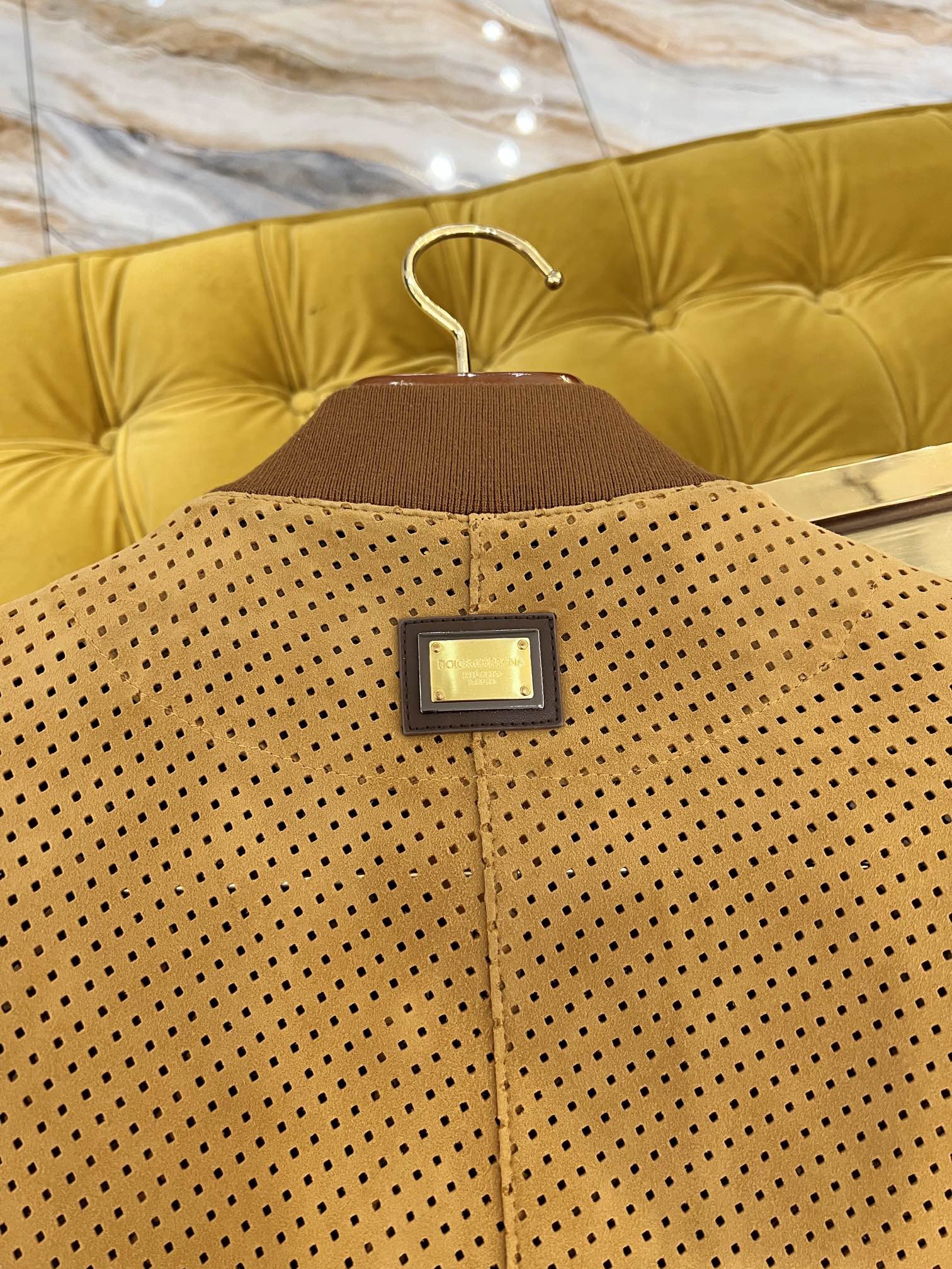 DOLCE & GABBANA LAMB SUEDE BOMBER