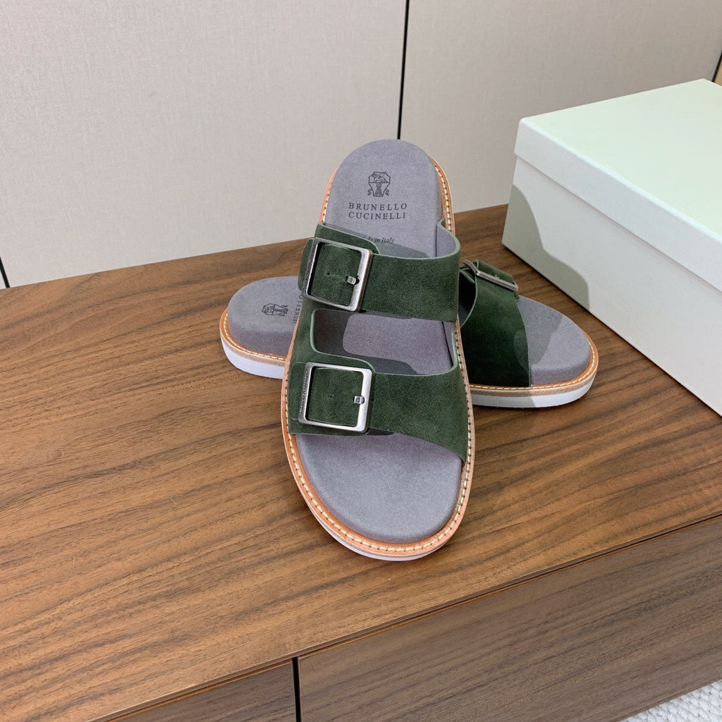 BRUNELLO DOUBLE BUCKLE SANDAL