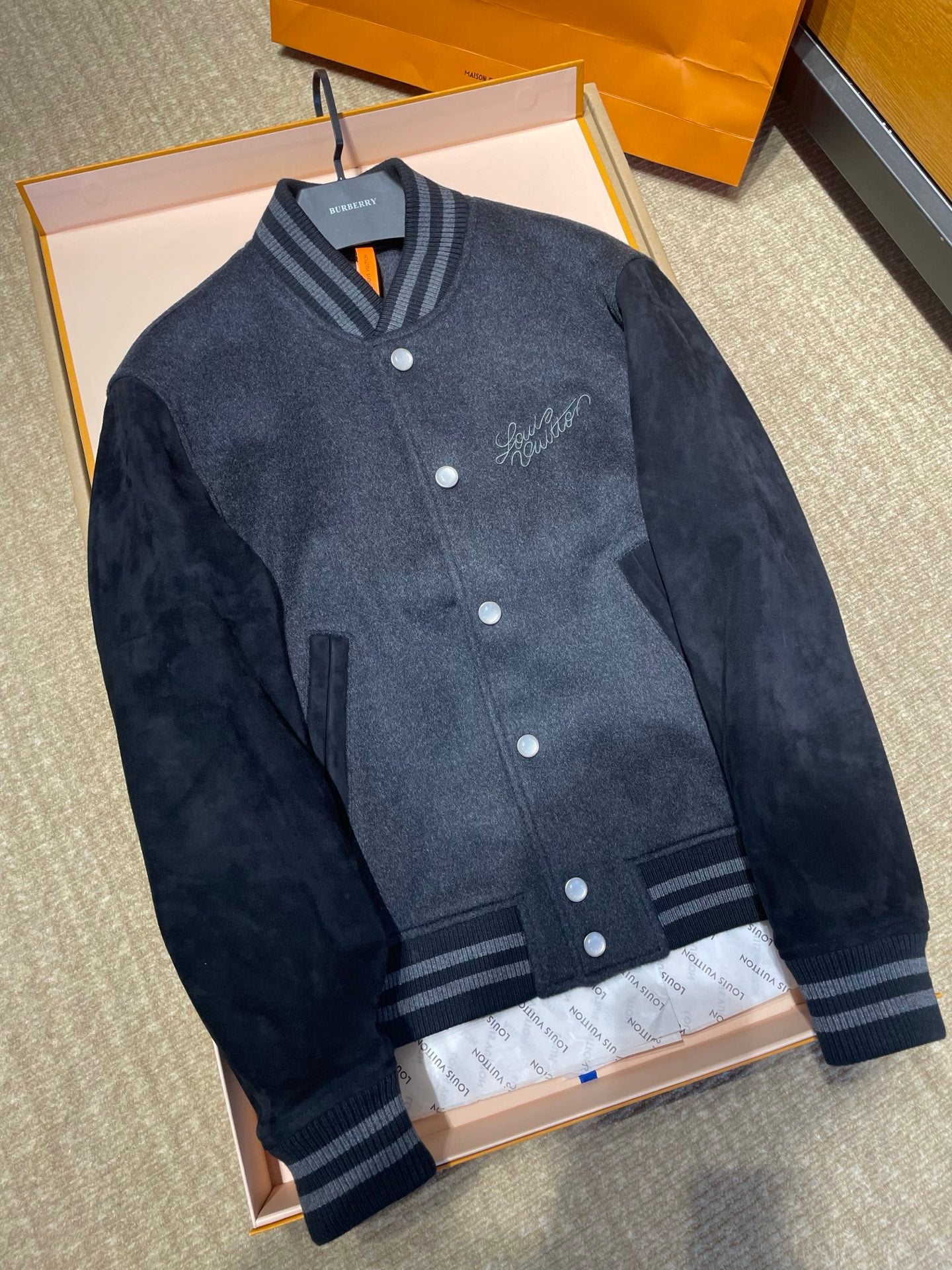 LOUIS V WOOL VARSITY JACKET
