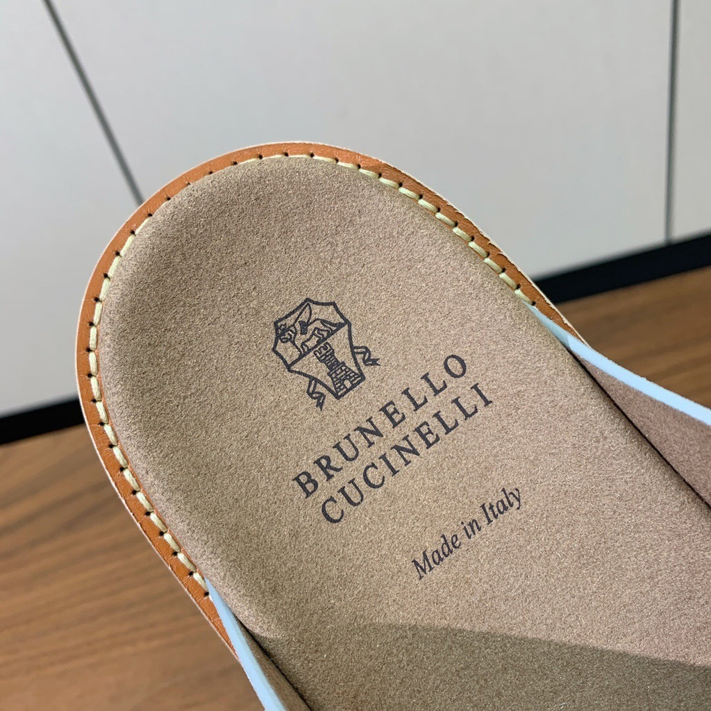 BRUNELLO DOUBLE BUCKLE SANDAL